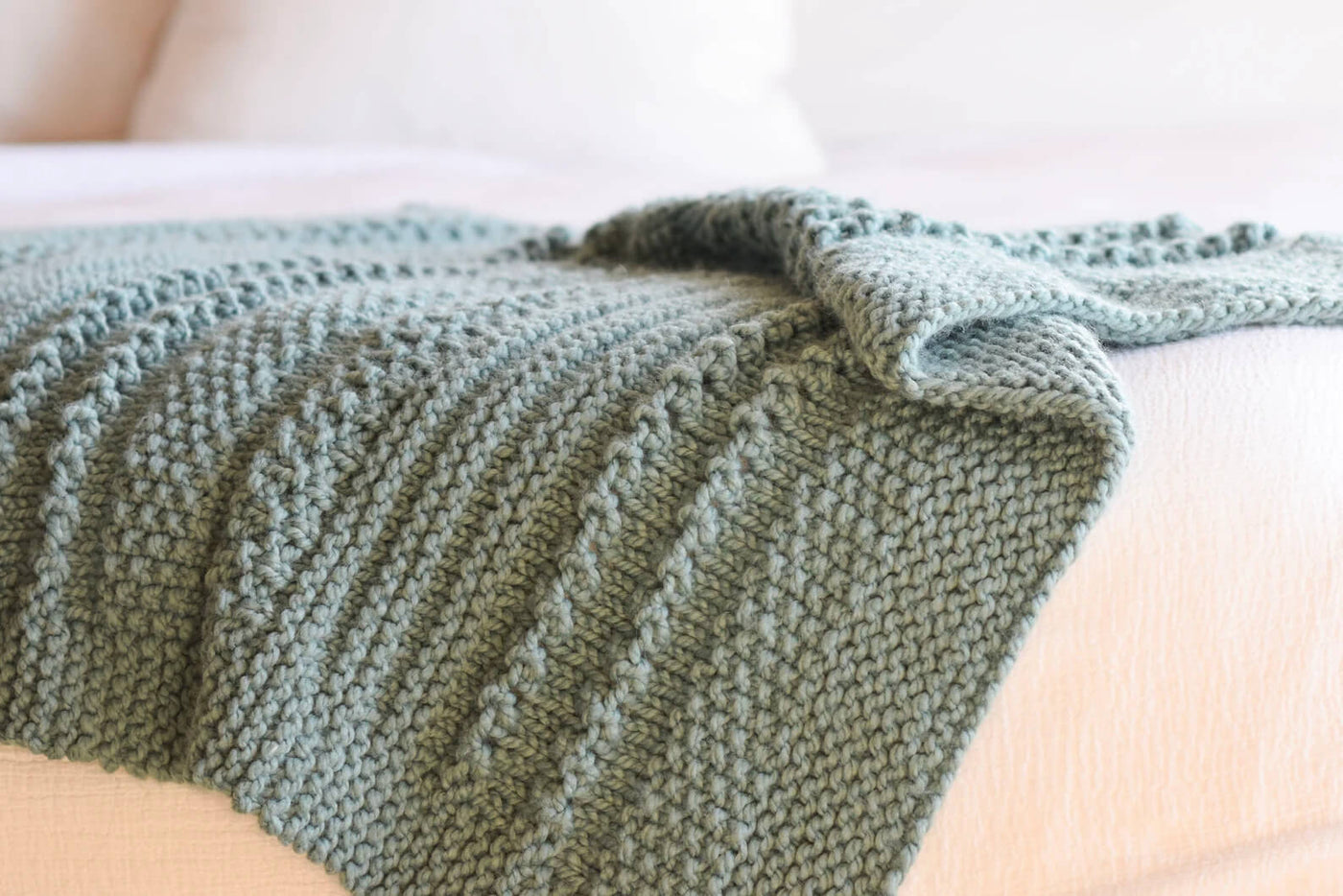 Sampler Chunky Throw Blanket Knitting Pattern