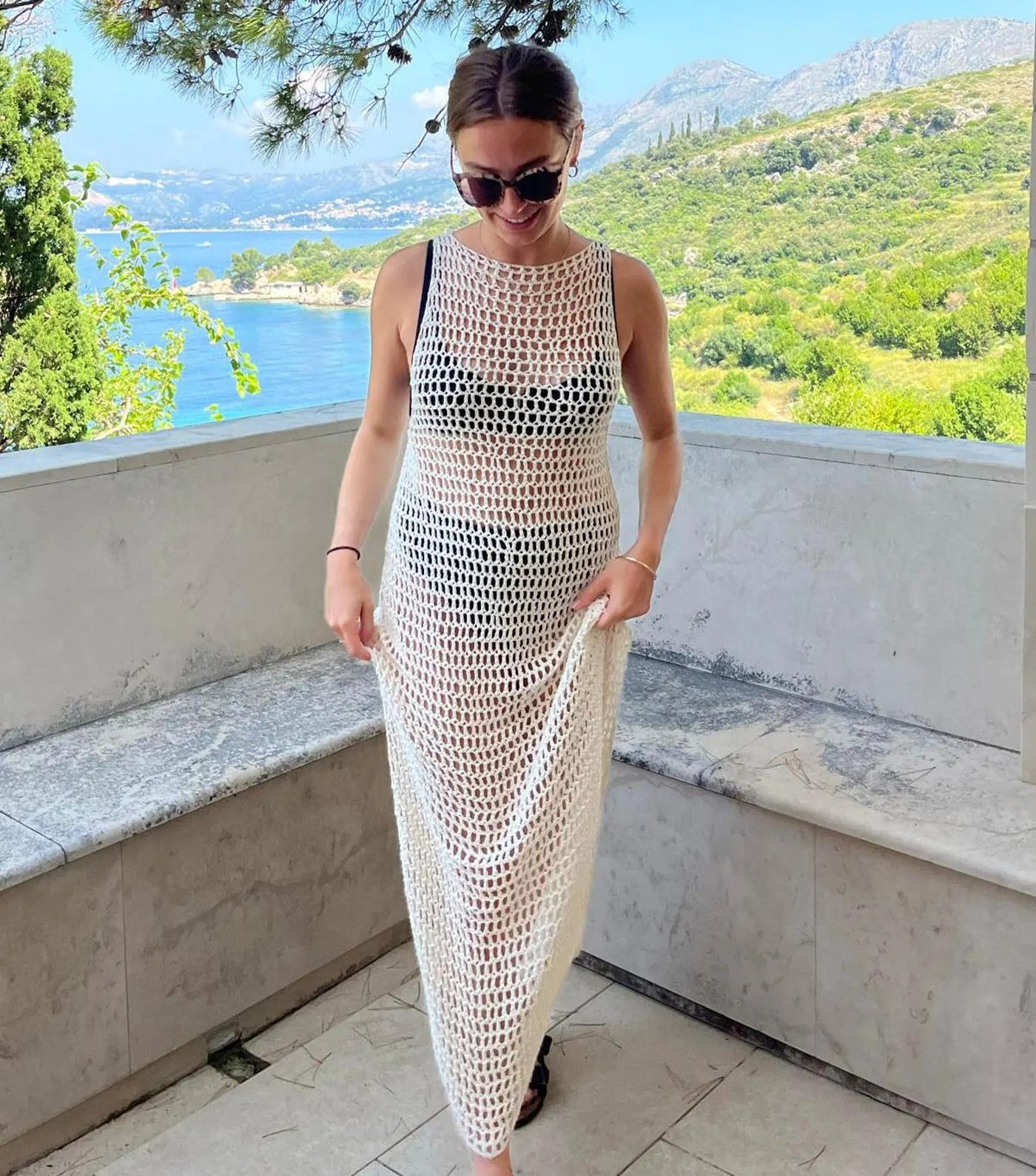 Laced Summer Maxi Coverup Knitting Pattern