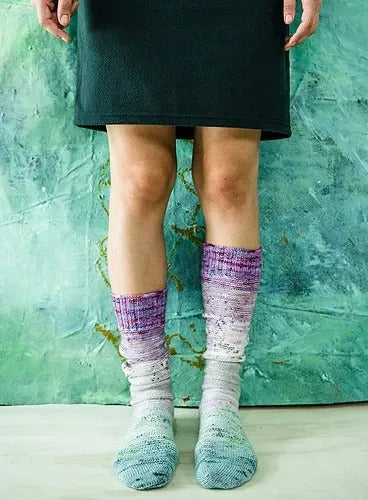 Pom-pom Quarter Socks Knitting Pattern