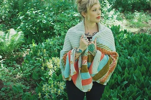 Convertible Worsted Shawl Knitting Pattern