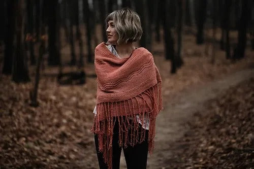 Romantic Crescent Shawl Knitting Pattern