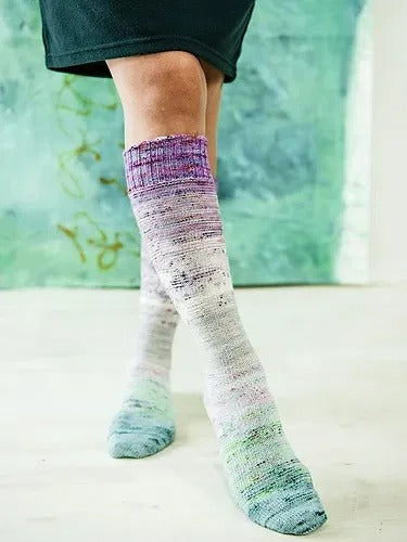 Pom-pom Quarter Socks Knitting Pattern