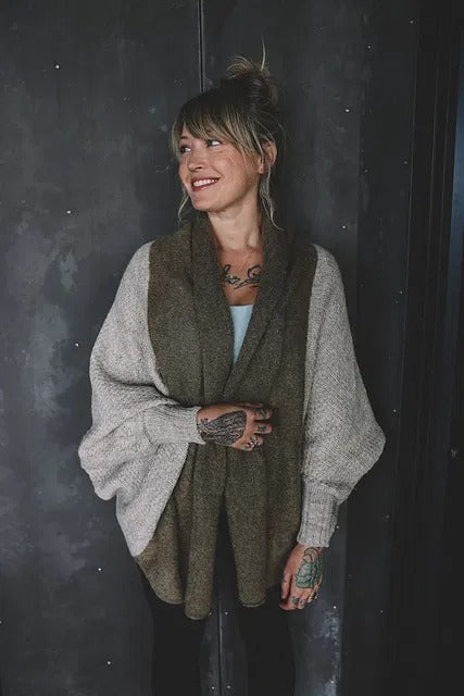 Textured Cocoon Cardigan Knitting Pattern