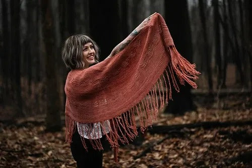 Romantic Crescent Shawl Knitting Pattern