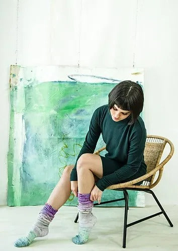 Pom-pom Quarter Socks Knitting Pattern