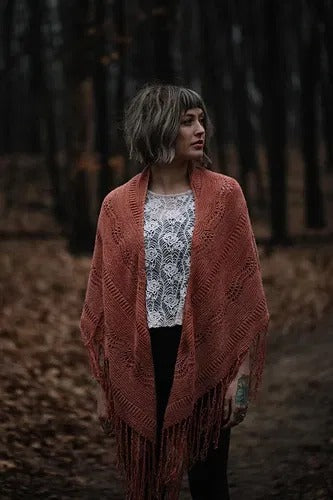 Romantic Crescent Shawl Knitting Pattern