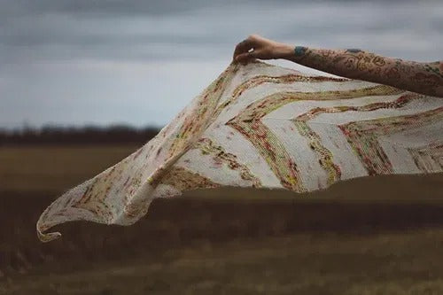 Ethereal Fade Triangle Shawl Knitting Pattern