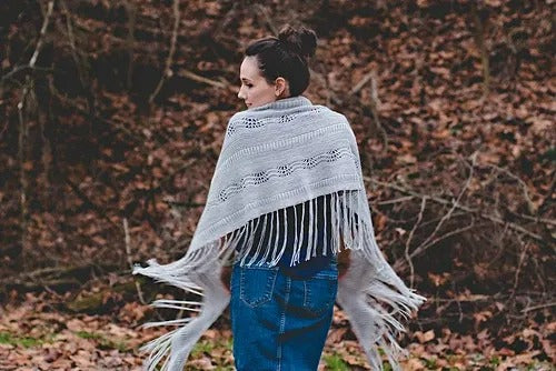 Romantic Crescent Shawl Knitting Pattern