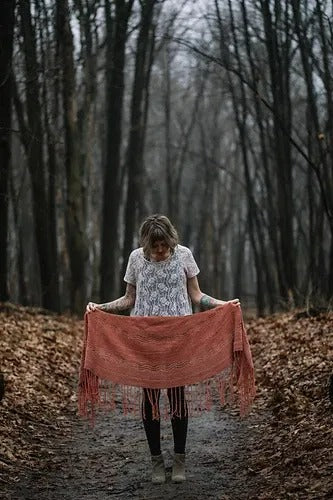 Romantic Crescent Shawl Knitting Pattern