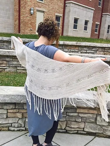 Romantic Crescent Shawl Knitting Pattern