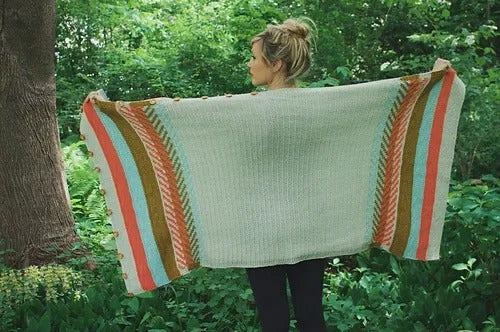 Convertible Worsted Shawl Knitting Pattern