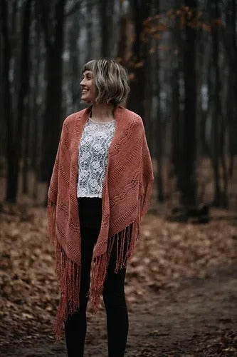 Romantic Crescent Shawl Knitting Pattern