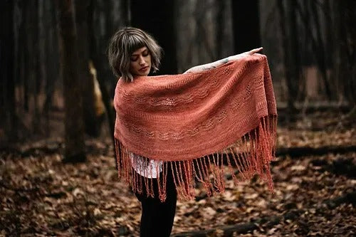 Romantic Crescent Shawl Knitting Pattern