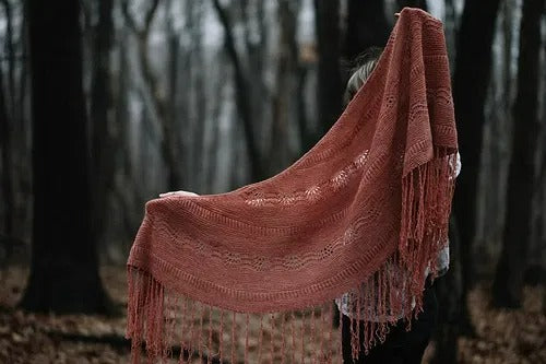Romantic Crescent Shawl Knitting Pattern