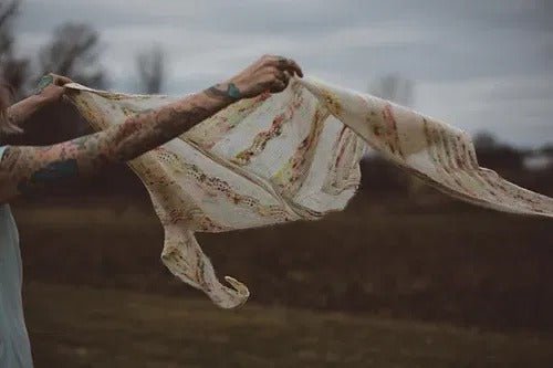 Ethereal Fade Triangle Shawl Knitting Pattern