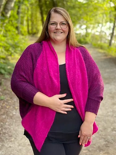 Textured Cocoon Cardigan Knitting Pattern