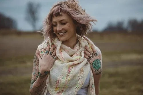 Ethereal Fade Triangle Shawl Knitting Pattern