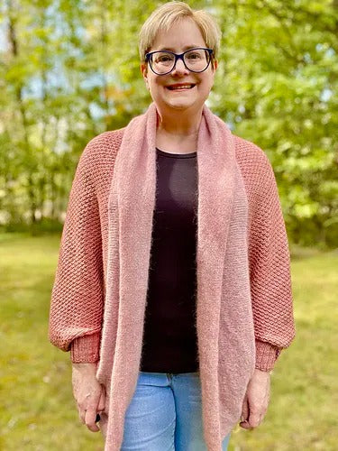 Textured Cocoon Cardigan Knitting Pattern