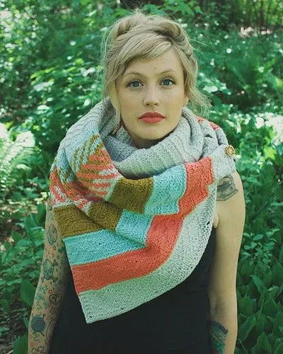 Convertible Worsted Shawl Knitting Pattern
