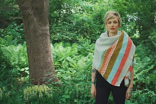Convertible Worsted Shawl Knitting Pattern