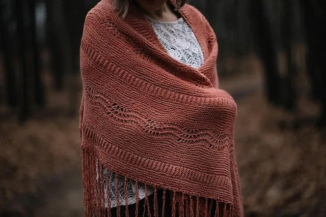 Romantic Crescent Shawl Knitting Pattern