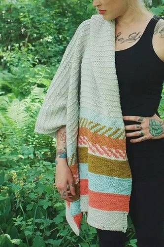 Convertible Worsted Shawl Knitting Pattern